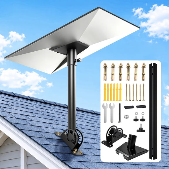Starlink Gen 3/4/4X Roof Mount, 19.5" Heavy-Duty Wall Bracket with 0180 Tilt and 360 Rotation, Adjustable Mounting Kit Fit for Starlink Standard V3/4/4X Dish