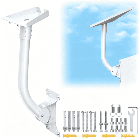 Starlink Gen 3 Mount, Adjustable Wall / Roof Star Link Pole Mounting Metal Kit, 180° Rotatable Weatherproof for Concrete/Wood Walls Compatible with Starlink Standard 4/4X/V3