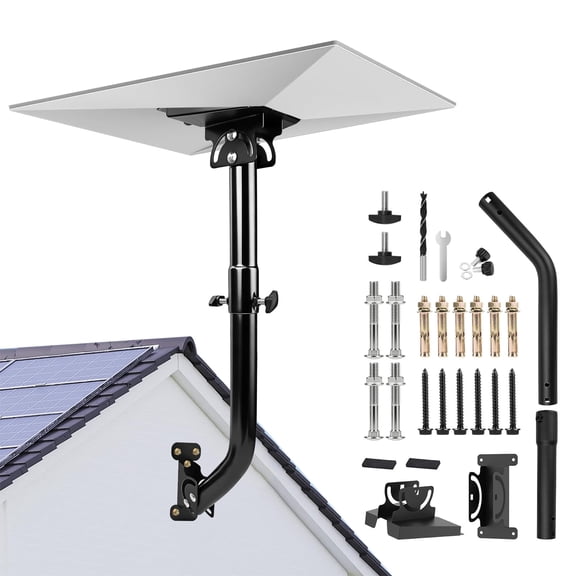 Starlink Gen 3 Mount, EEEkit 360 Adjustable Metal Roof Wall Mount Bracket Compatible with Gen 3 Starlink Internet Kit Satellite
