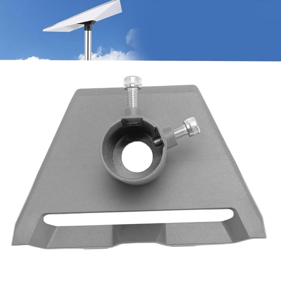 Starlink Gen 3 Pole Mount Adapter Base, Outdoor Waterproof Pipe Bracket with 8 Fixed Tilt for RV, Roof, Wall, or Boat Install Rust-Resistant PC Construction