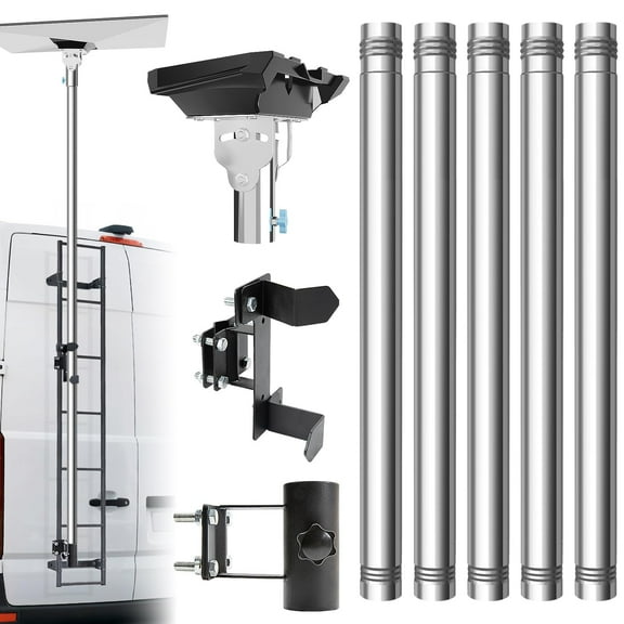 Starlink Gen 3 Pole Mount Kit - Adjustable Design for Fits 1 inch Ladder Rails & Optimal Signal Reception - High Load Capacity, Portable & Perfect for RV Ladder