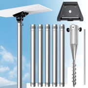 Starlink Standard 4/4X Pole Mount Kit, 9ft Starlink Ground Pole Mount Kit Features a Durable 1.5'' Diameter Pole with No Dig Ground Anchor