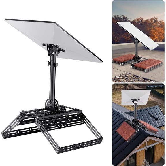 Starlink Gen 3 Roof Ridge Mount, 8 Piece Bricks Starlink Mounting Kit with Tilt Angle Adjustable Pipe Adapter, Starlink Internet Kit Satellite Pole Mount for Starlink Gen 3 Standard Dish