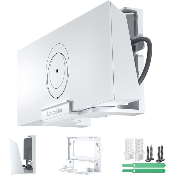 Starlink Gen 3 Router Mount, All-in-One Star Link Standard V3 Router Wall Mounting for Starlink V3 Mesh Router & Gen3 Power Supply, Space-Saving Bracket Mount Kit- LM-3C