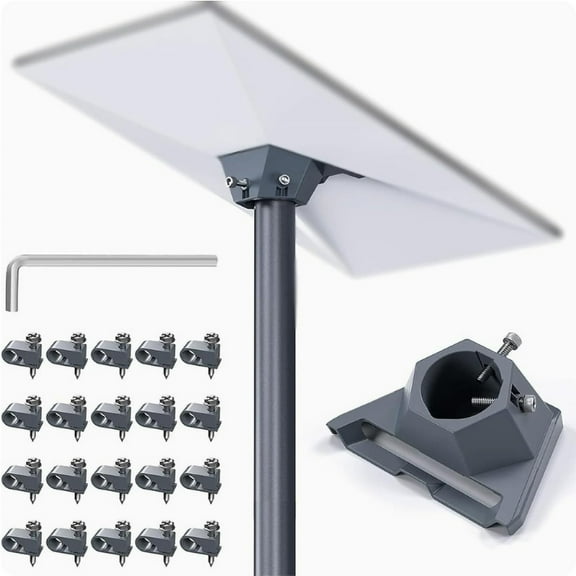 Starlink Gen3 Mount Bracket for Roof, RV, Wall or Pole, PC Pipe Adapter with Anti-Rust Design and Cable Clips, Fits 1.252.5 inch Pipes, for Standard Gen 3 Only