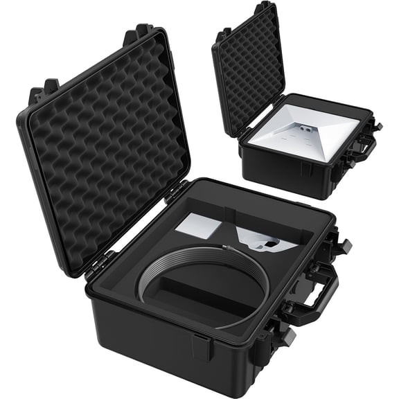 Starlink Mini Case, Waterproof Hard Case with EVA Liner for Starlink Mini Dish & Accessories, Portable Carrying Cases for Travel, Camping, Rv, Indoor & Outdoor Use