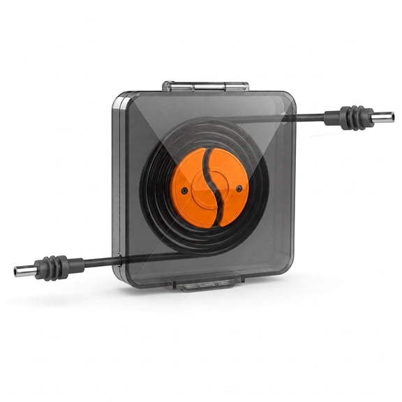 Saunyoto Starlink Mini Cable Winder&Power Cable Reel Box with 10FT/3M DC Power Cord, Compact Reel for Starlink Mini Cable
