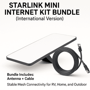 Starlink Mini Internet Kit Bundle  Portable Satellite Antenna( International Version) + 16.4FT Ethernet Extension with RJ45 Coupler  Compatible with Starlink Mini, Router, PC, RV Use