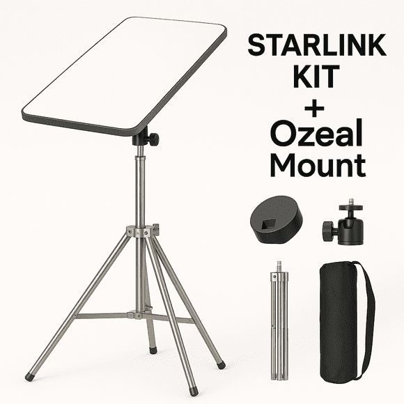 Starlink Mini Internet Kit (International Version)  Portable Satellite Antenna with Phased Array Technology  High-Speed Internet for RVs with Enhanced Mesh Connectivity + Ozeal Mount