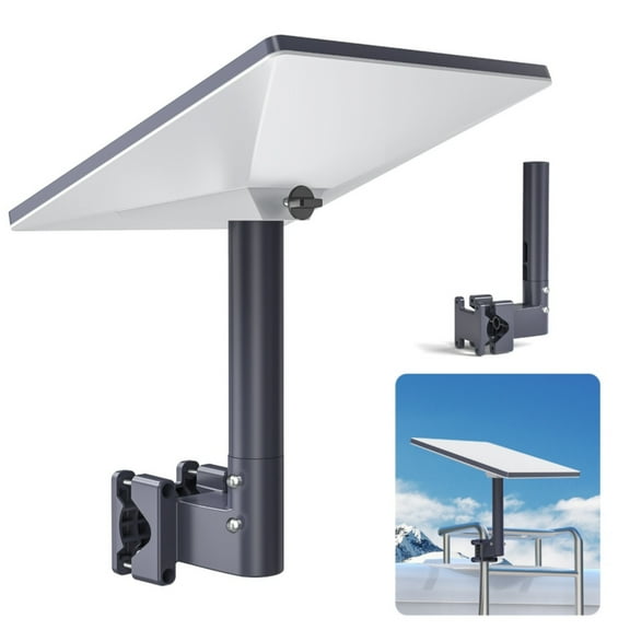 Starlink Mini Pole Mount for RV Roof Yacht Heavy Duty Adjustable 360 Aluminum Clamp Bracket for Outdoor Satellite Installation