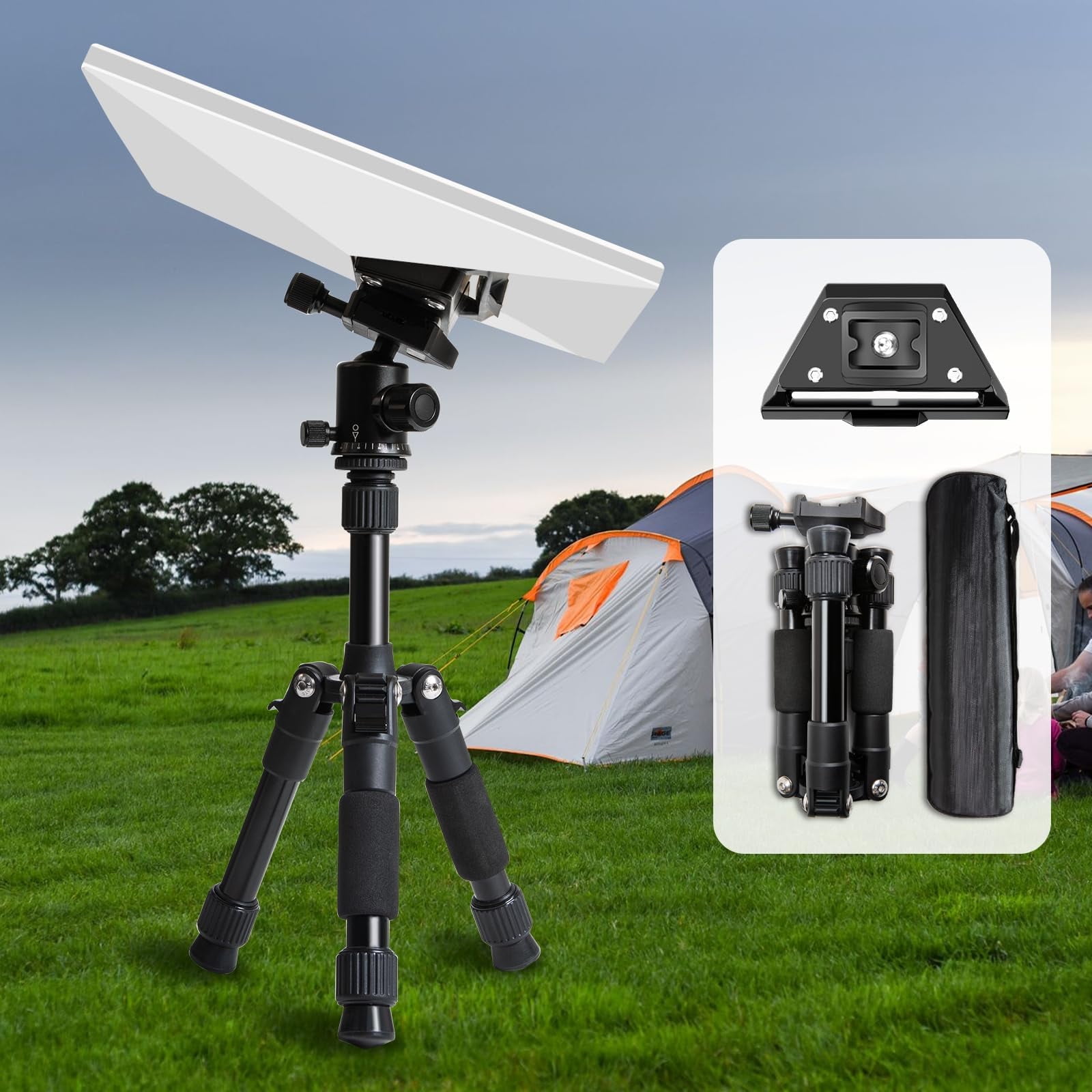 TUIHU Starlink Mini Statiefbevestiging - Verstelbaar In Hoogte En Kanteling, Compatibel Met Starlink Mini (V4) Satellite Starlink V4 Adapter