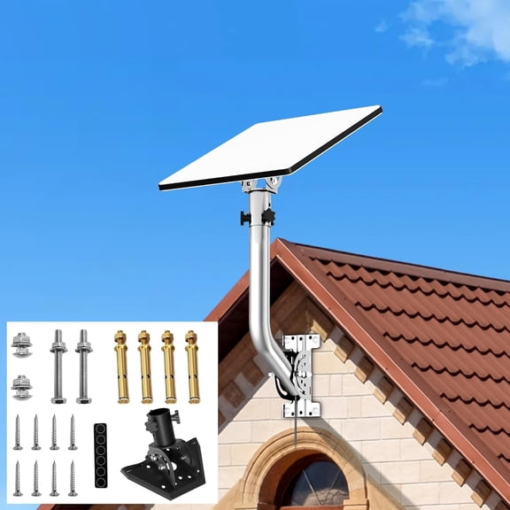 Starlink Mini Wall Mount, 12" J-Pole Mounting Bracket Kit for Starlink, with Tilt Angle Adjustable Pipe Adapter for Better Signals, Compatible with Starlink Mini Dish