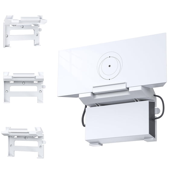 Starlink V3 Wall Mount Bracket for Router and Power Supply ABS Plastic Holder for Space-Saving Installation and Cable Management