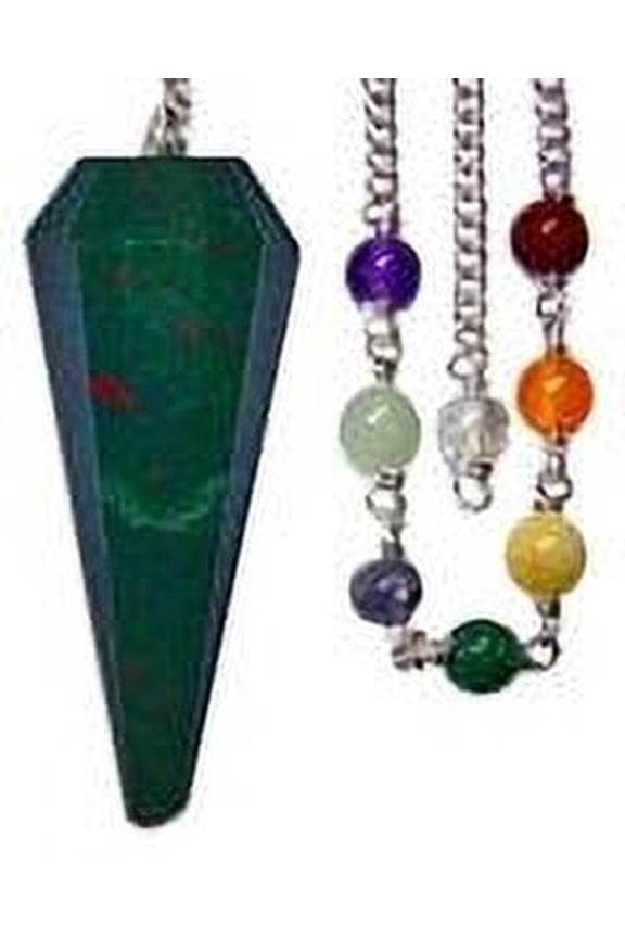 Starlinks Blood Stone Chakra Pendulum with Satin Bag and Instruction Leaflet