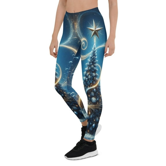 Starlit Christmas Leggings Size: XS for Women | FIERCEPULSE