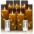 Starlit Glow Set of 7 Flameless Candles with Timer and Remote Control