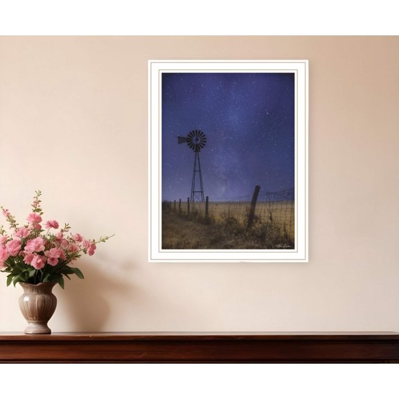 Starlit Night Black Framed Print Wall Art