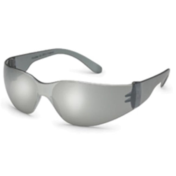 Starlite Safety Glasses with Silver Lenses, Gray Frame