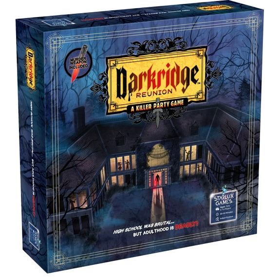 Starlux Games Darkridge Reunion - A Killer Party Game - 6-12 Players, Ages 13+ - Adult Games for Game Night - Survival Game and Escape Room Antics - Team Based, Cooperative and Immersive