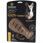 Starmark Flexgrip Ringer Turkey Leg - Interactive Mental Stimulation Chew Toy