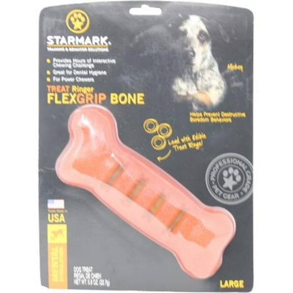 Starmark Pet Products  Treat Ringer Flexgrip Bone, Large