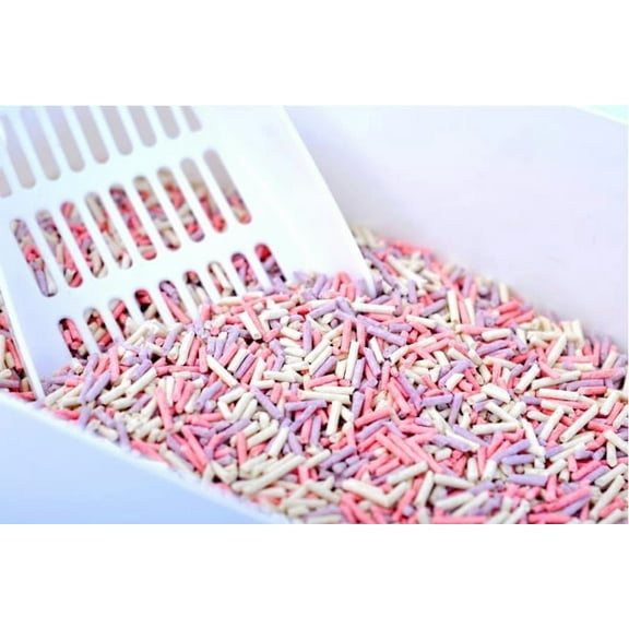 StarmenPet Tofu Cat Litter Clumping Flushable Cat Litter. Large Package 45LB (Bubble Gum), White