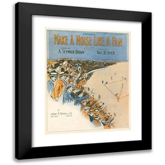 Starmer 20x24 Black Modern Framed Museum Art Print Titled - Make a Noise Like a Fan (1910)