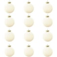 thumbnail image 1 of Staron 12Pcs White Velvet Christmas Ornaments, Christmas Balls Ornaments for Xmas Christmas Tree - Christmas Tree Decorations Hanging Ball for Holiday Wedding Party Decoration, 1 of 1