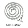 thumbnail image 1 of Staron 16-30Inch 925 Silver Rope Chain, 4mm Necklace for Women Men High Decoration, Fashion Jewelry Accessory, 1 of 7