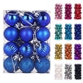 thumbnail image 1 of Staron 24Pcs Blue Christmas Ornaments, Christmas Ornaments for Tree Christmas Tree Decorations 30mm/1.18" Shatterproof Christmas Ball Ornaments Decorations for Xmas Tree Balls, 1 of 3