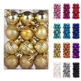 thumbnail image 1 of Staron 24Pcs Gold Christmas Ornaments, Christmas Ornaments for Tree Christmas Tree Decorations 30mm/1.18" Shatterproof Christmas Ball Ornaments Decorations for Xmas Tree Balls, 1 of 4