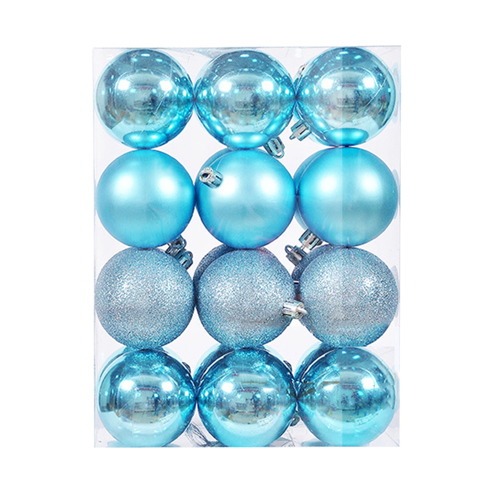 Staron 24Pcs Light Blue Christmas Ornaments, Christmas Tree Balls