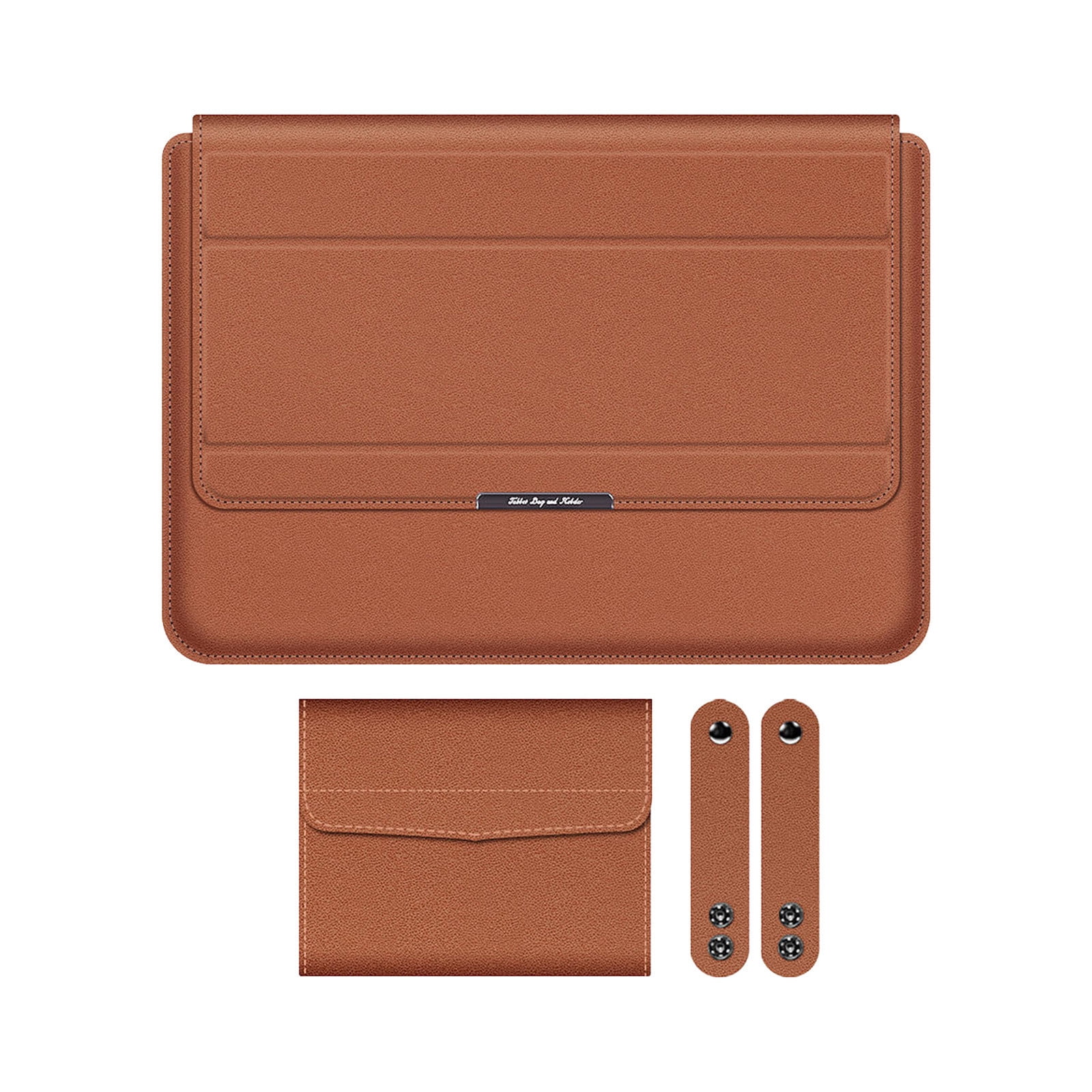 Staron under $5! 13-14 Inch Universal Laptop Sleeve Case with Stand, Leather Protective Cover for MacBook Pro Air, Portable Computer Bag for Travel Business