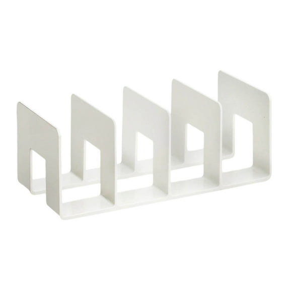 Staron under $5! Acrylic Book Stand, Desktop Reading Holder with 4 Partitions, Fixed Book Clip Storage Rack, Thickened Transparent Organizer for Home and