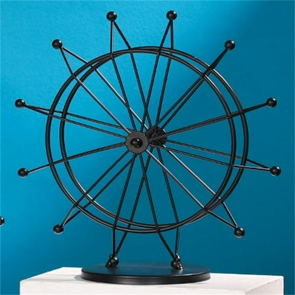 Staron under $5 Metal Ferris Wheel Ornament, Iron Craft Tabletop Decoration with Rotating Wheels, Home Office Desk Decor Piece, Miniature Ferris Wheel Model