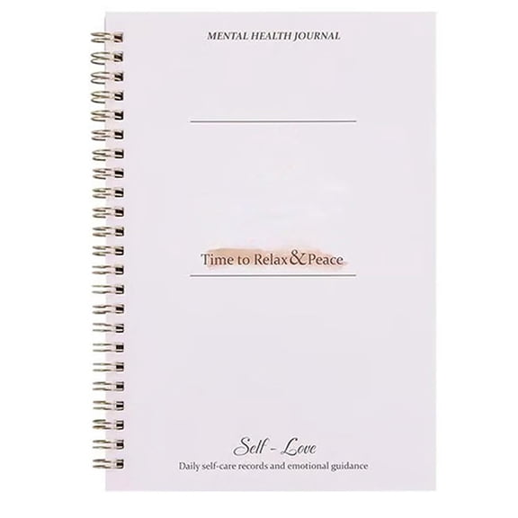 Staron 5 Minute Journal, Daily Reflection Book for Mental Health Self Care, Guided Gratitude Affirmations Mindfulness Journal for Stress Relief and Emotional Wellness, White