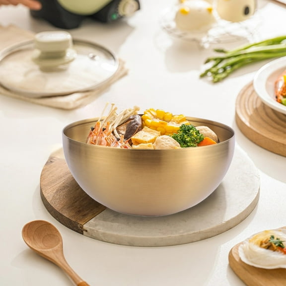 Staron under $5 Stainless Steel Mixing Bowls Set 3-Piece Non-Slip Bottom, 28cm Metal Bowl for Baking Salad Dough Prep Kitchen Utensils, Food Grade Mixing Bowls Set