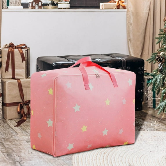 Staron under $5! Travel Storage Bag, Large Capacity Moving Bag with Non-Woven Fabric, Portable Duffel Bag for Quilts Clothing, Foldable for Home Trip Packing