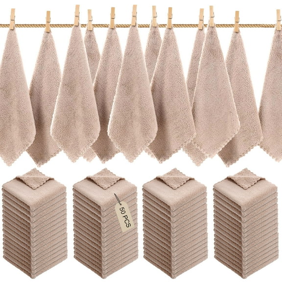 Staron 50-Piece Bath Towel Bundle, Bulk Set for Commercial Use, Soft Absorbent Household Towels