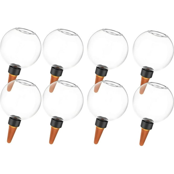 Staron 8PCS Plant Automatic Watering Devices, Clear Plastic Plant Watering Globes Self Watering Planter Insert Garden Watering Bulbs for Plant Indoor Outdoor