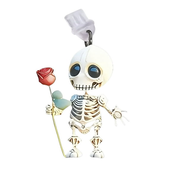 Staron Acrylic Phone Plug, Rose Skull Headphone Jack Protector for Smartphone Anti Dust and Debris, Unique Style Mobile Device Accessory