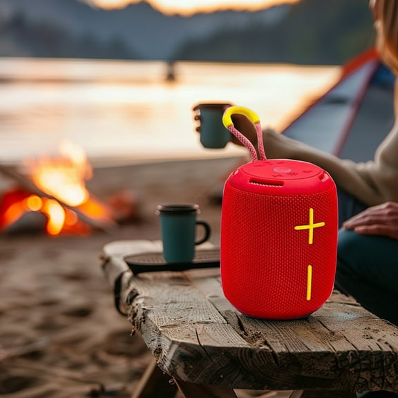 ZZkhGO Bluetooth Pendant Speaker, Portable Wireless Audio with Colorful Lights, Multi-Function Companion for Backpack Cycling Hiking