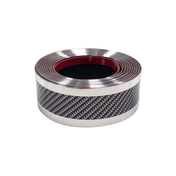 Staron Carbon Fiber Car Door Sill Protector, Rubber DIY Scratch Guard Strip 3x100cm, Automotive Side Skirt Trunk Edge Protection Film for SUV Truck Paint Protection, Silver