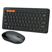 ZZkhGO Chocolate Wireless Keyboard Mouse Set, Silent Portable Keyboard Mouse Combo, 2.4G Ergonomic Set for Home Business Multiple Systems
