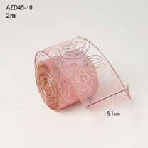 Staron Christmas Decoration Ribbon Bow Making 2m, Hot Stamping Printed Gift Tie Ribbon, Festive Craft Ribbon