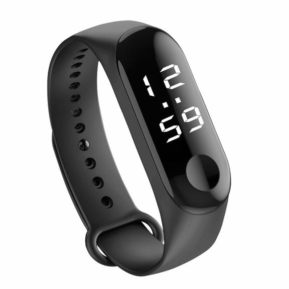 Staron Digital Sports Watch, LED Display Unisex Wristwatch for Men and Women, Water-Resistant Timepiece with White Backlight for Activities