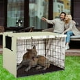 thumbnail image 1 of ZZkhGO Dog Crate Cover, Heavy Duty Kennel Cover with Mesh Window, Anti UV Pet Cage Cover for Medium Large Dogs, 1 of 7