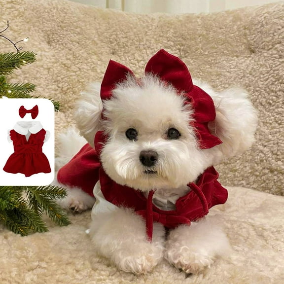 ZZkhGO Dog Princess Party Skirt, Winter Fashion Pet Dress, Elegant Teddy Bear Apparel for Small Medium Breed Puppies Photos