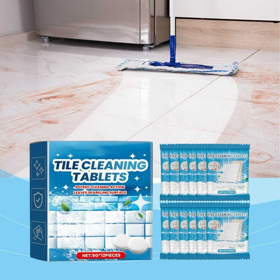 Staron Effervescent Floor Cleaning Tablets, Fresh Scent Multi-Surface Cleaner for Tiles Grout, 20 Tablets Pack