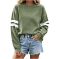 thumbnail image 1 of Staron Fall Winter Sweaters for Women Cozy Oversized Knit Pullover Round Neck Long Sleeve Loose Comfy Casual Basic Fashion Tops Army Green L, 1 of 7